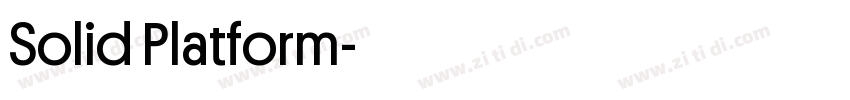 Solid Platform字体转换 Solid Platform字体转换
